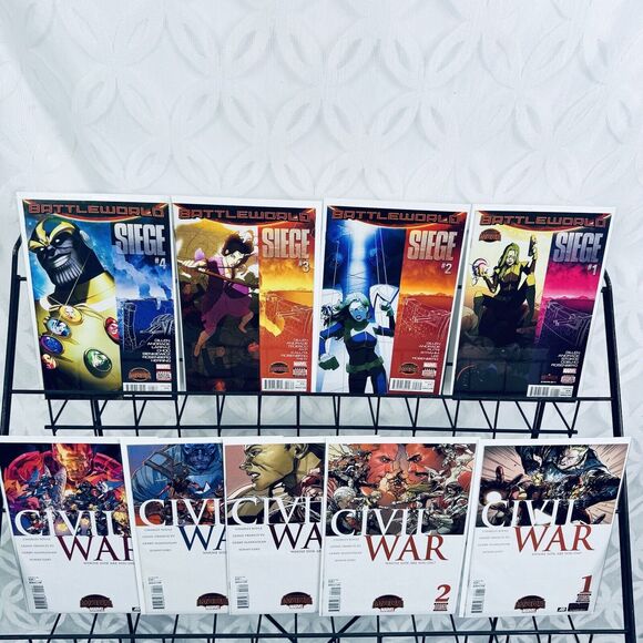 Secret Wars Civil War 1-5 & Siege 1-4 Lot 2015 Battleworld Crossover - Picture 1 of 7